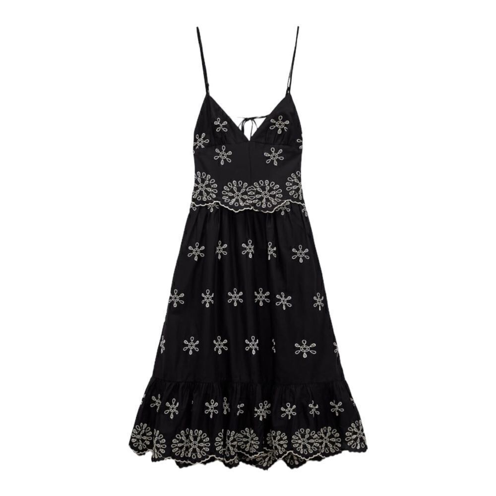 ZARA | Black | EMBROIDERED DRESS - Picture 2 of 10